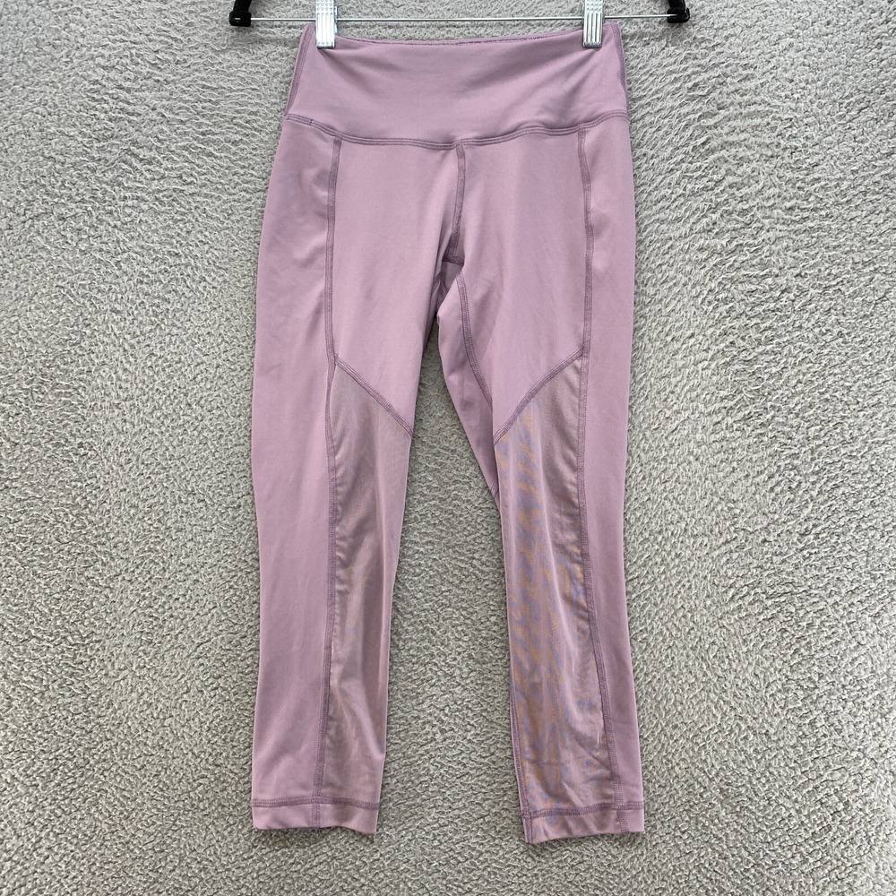 90 Degree Leggings Womens XS Workout High Rise Capri Purple Stretch Gym Casual
